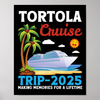 Poster Voyage en croisière à Tortola 2025 Créer des souve