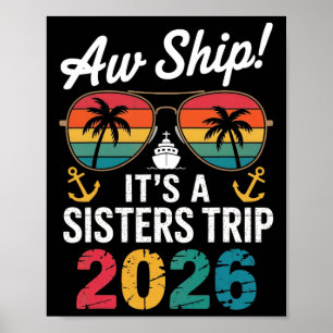 Poster Voyage en croisière pour sœurs 2026 Voyage de vaca