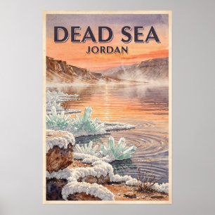 Poster Voyage en Jordanie sur la mer Morte