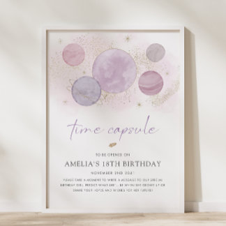 Poster Voyage en premier autour du panneau de la capsule