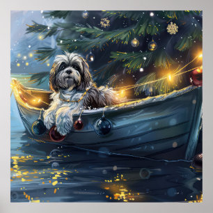 Poster Voyage festif de Noël Havanais