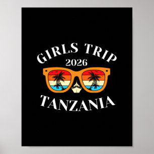 Poster Voyage Filles 2026 Tanzanie Vacances de Printemps
