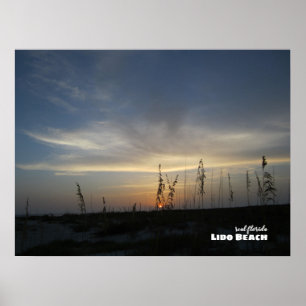 Poster Voyage Floride - Lido Beach Sunset