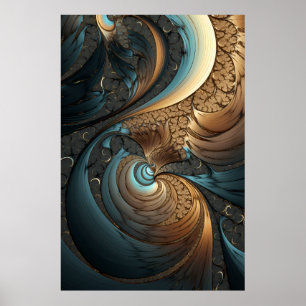 Poster Voyage hypnotique des abstractions psychédéliques