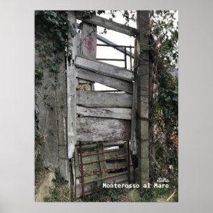 Poster Voyage   Italie - Porte ancienne Monterosso al Mar