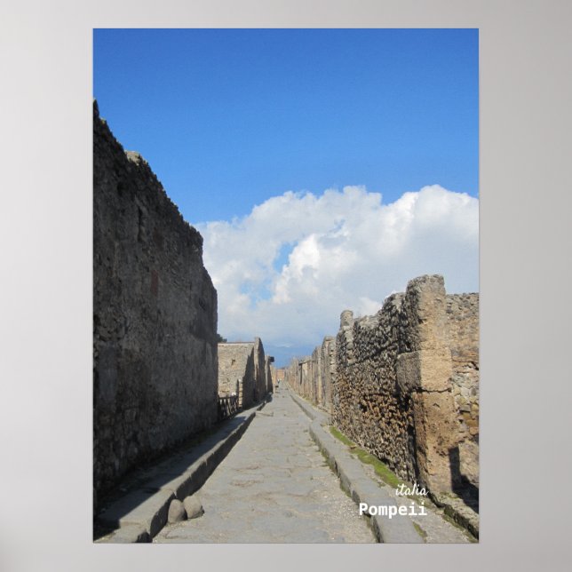 Poster Voyage | Italie - Rue Pompéi (Devant)