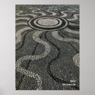 Poster Voyage Italie - Vernazza, Cinque Terre Mosaic