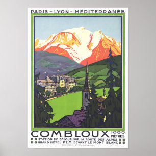 Poster Voyage millésime Combloux France