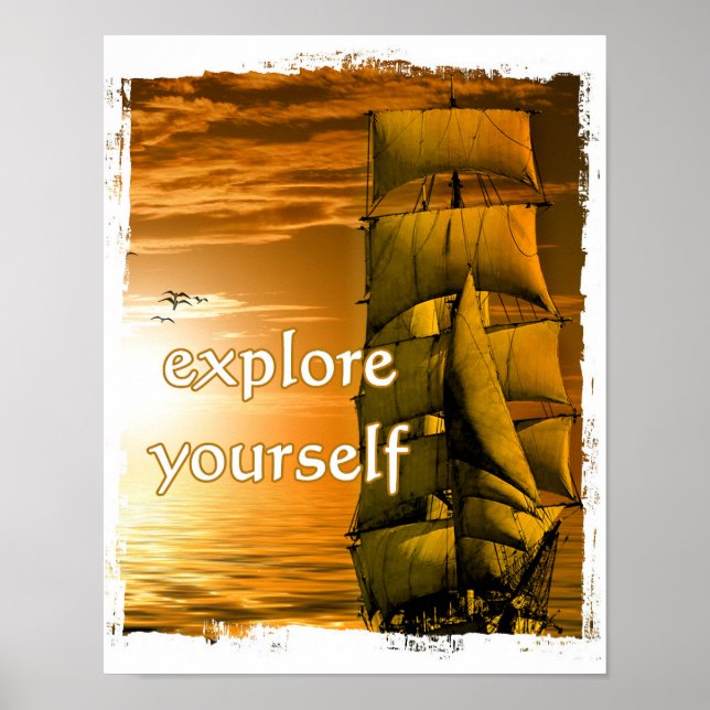 Poster Voyage motivant vintage (Devant)