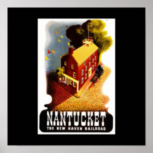 Poster Voyage-Nantucket d'Affiche-Cru