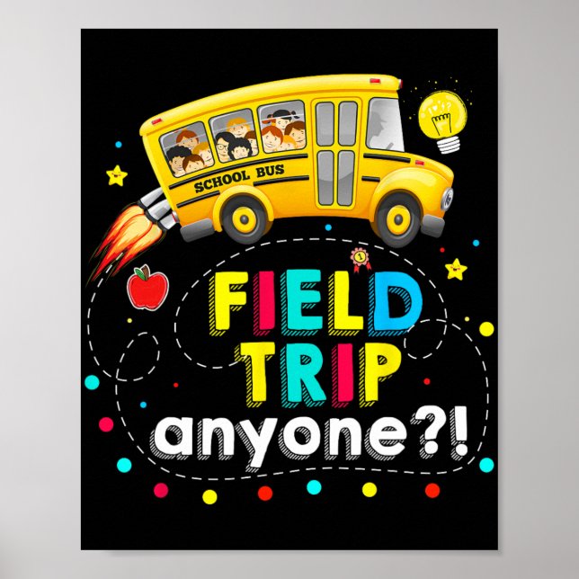 Poster Voyage N'Importe Qui Magic School Bus Enseignant J (Devant)