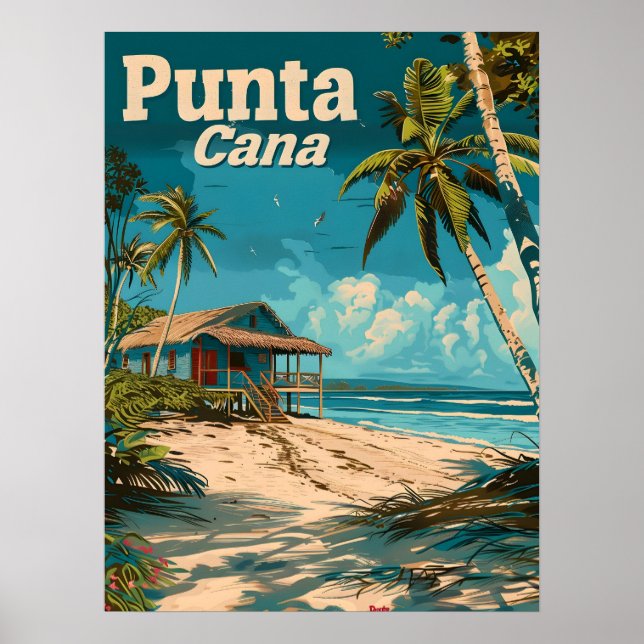 Poster Voyage Punta Cana Vintage (Devant)