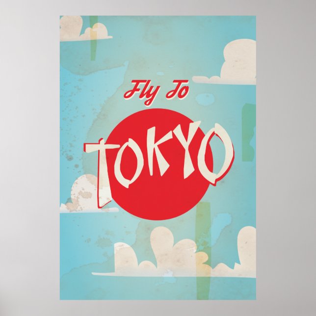 Poster Voyage Retro vintage pour Tokyo (Devant)