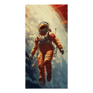 Poster Voyage spatial Astronaut