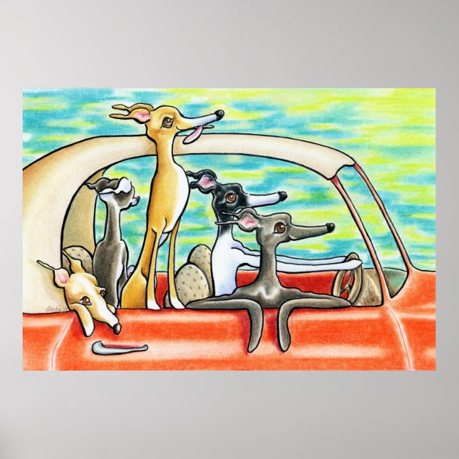 Poster Voyage sur la route par Andie (Devant)