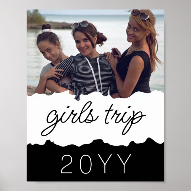 Poster Voyage sur mesure pour filles | Filles weekend Get (Devant)