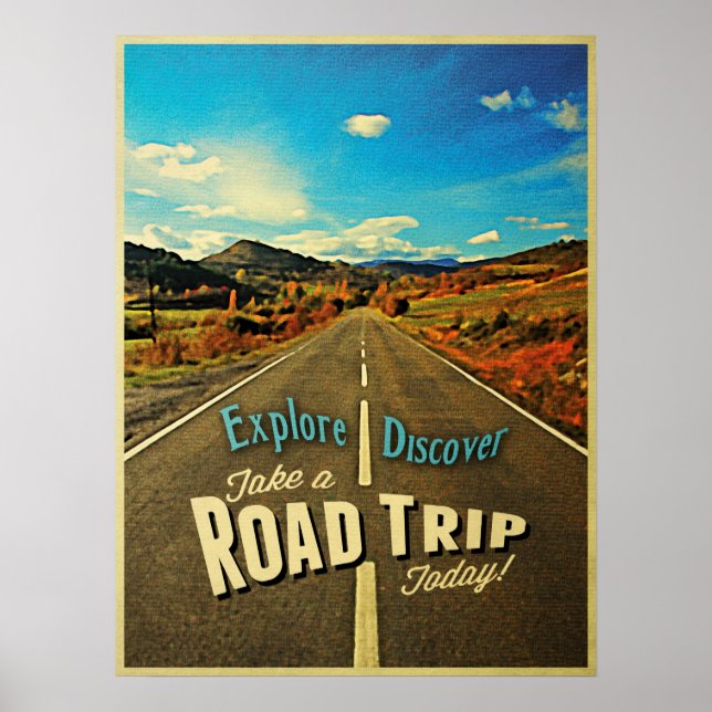Poster Voyage sur route (Devant)