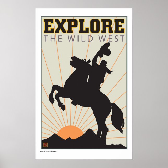 Poster VOYAGE-Texas-Wild West (Devant)