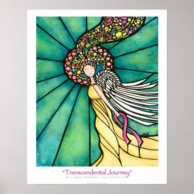 Poster "Voyage transcendantal" Art Ekleberry au ruban ros (Devant)