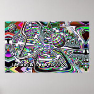 Poster Voyage vers l'espace (vaisseau spatial alien)