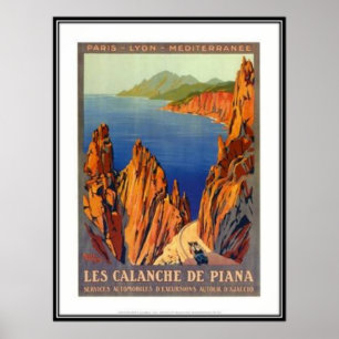 Poster Voyage vintage Corse -