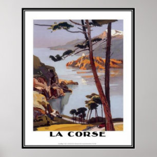 Poster Voyage vintage Corse -