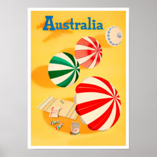 Poster Voyage vintage en Australie