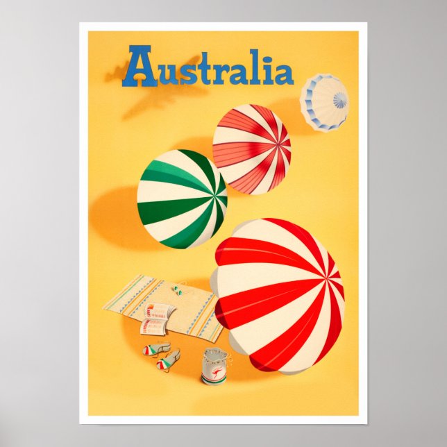 Poster Voyage vintage en Australie (Devant)