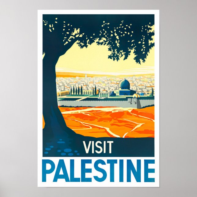 Poster Voyage vintage en Palestine (Devant)