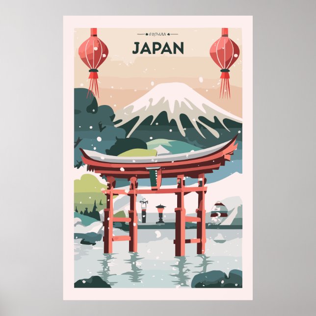 Poster Voyage vintage japonais (Devant)