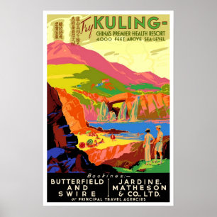 Poster Voyage vintage, Kuling Chine