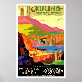 Poster Voyage vintage, Kuling Chine