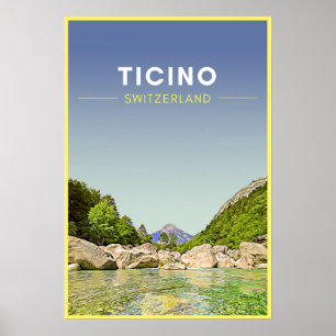 Poster Voyage vintage Tessin Suisse