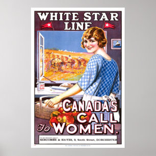 Poster Voyage Vintage, White Star Line