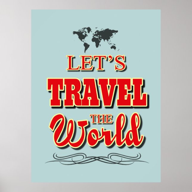 Poster Voyageons dans le monde (Devant)