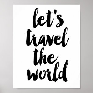 Poster Voyageons dans le monde
