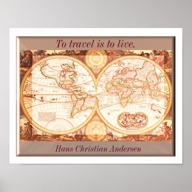 Poster Voyager c'est vivre - Art Print (Devant)
