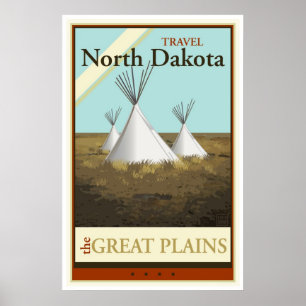 Poster Voyager dans le Dakota du Nord