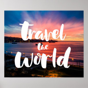 Poster Voyager dans le monde