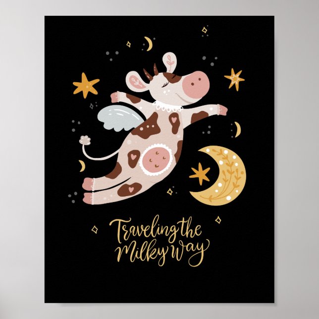 Poster voyager de la façon laiteuse (Devant)