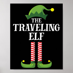 Poster Voyager Elf Correspondant Famille Groupe de Noël