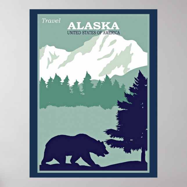 Poster Voyager en Alaska (Devant)