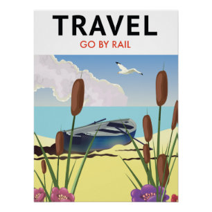 Poster Voyager en train