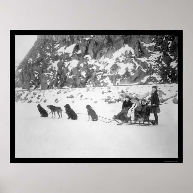 Poster Voyager par traîneau à chiens Canada 1912 (Devant)