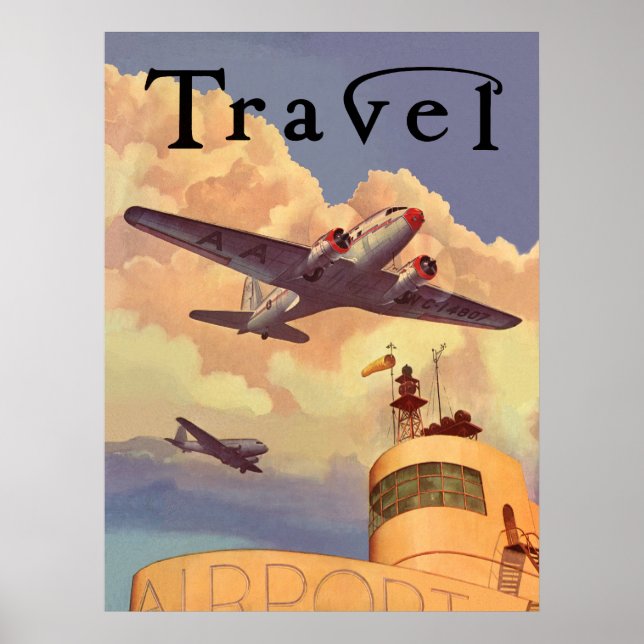 Poster Voyages aériens (Devant)