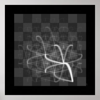 Poster Voyages de pièces d'échecs (Chevalier du Roi Blanc