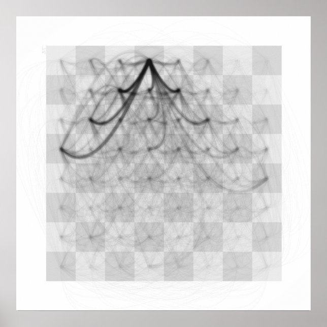 Poster Voyages de pièces d'échecs (Reine noire) (Devant)