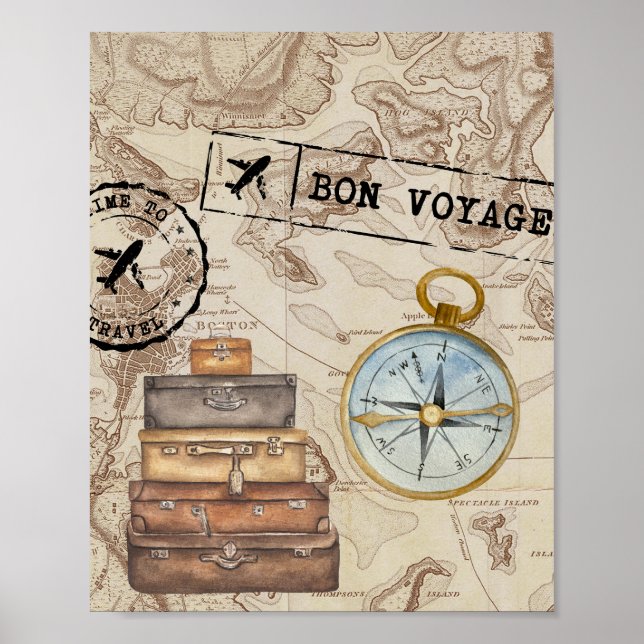 Poster Voyages intemporels Collage (Devant)