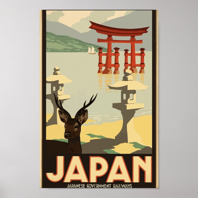 Poster Voyages vintages au Japon (Devant)