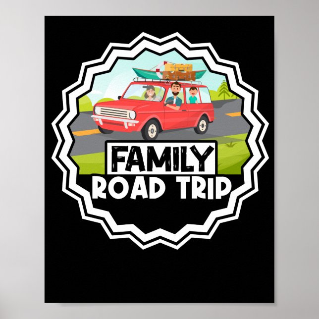 Poster Voyageur Route Famille Voyage Correspondance Vacan (Devant)
